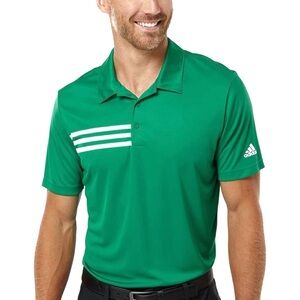 Adidas Golf Polo Shirt Green White Short Sleeve IC Light Mango Polo Sz XL